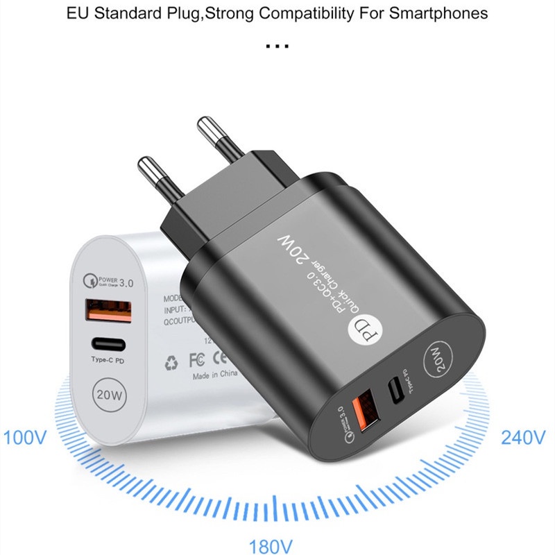 Pd Charger USB Tipe-C 12w Fast Charging Portable Universal Untuk Smartphone Samsung