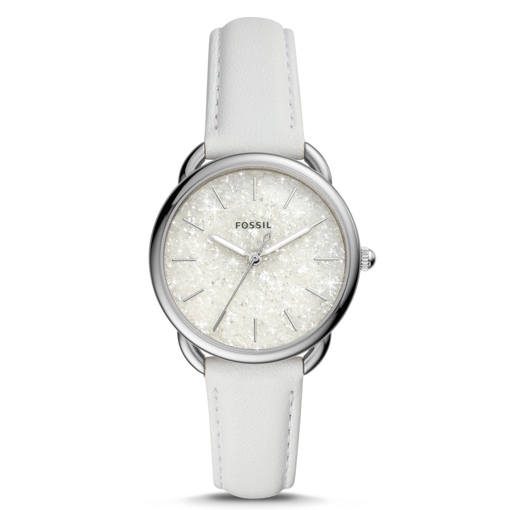 Fossil Tailor Three-Hand White Leather Watch - Jam Fossil Wanita - ES4495