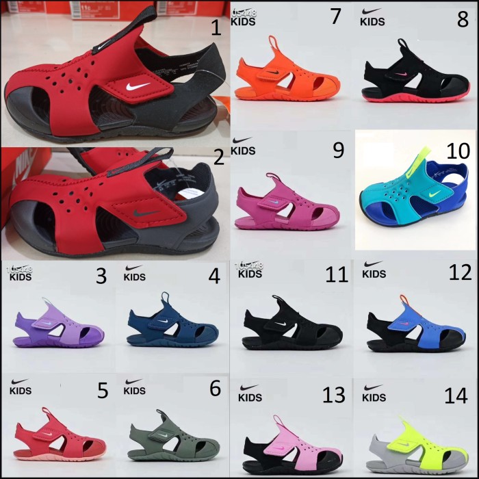 NIKE Sunray Protect 2 / Nike Anak / Sepatu Sandal Anak / Sepatu Nike - FULL HITAM, Tulis uk brp