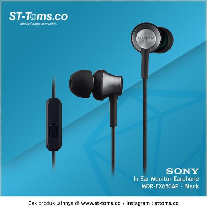 SONY IN EAR MONITOR EARPHONE MDR-EX650AP - BLACK