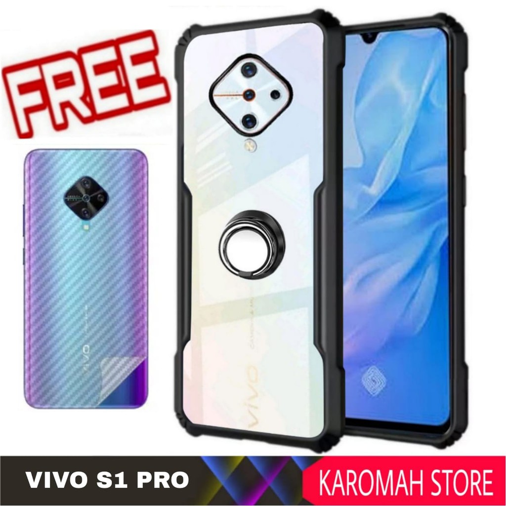 Hard Case Vivo S1 Pro New Edition Casing Transparant FREE GARSKIN