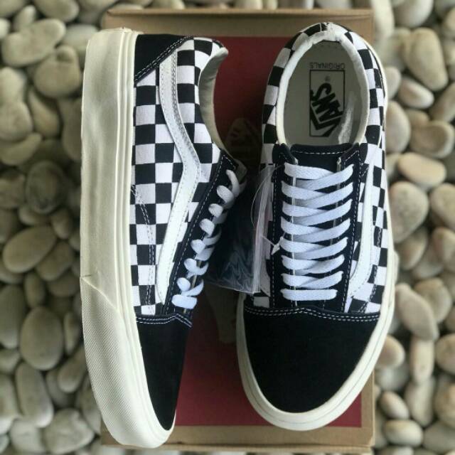 Vans Premium Oldskool Checkboard OG Black White