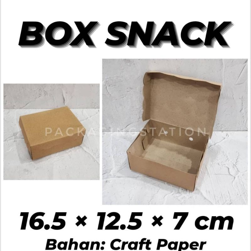 

BOX SNACK 16.5X12.5X7 / SNACK BOX / BOX KUE / BOX HAMPERS / BOX MAKANAN RINGAN / DUS SNACK