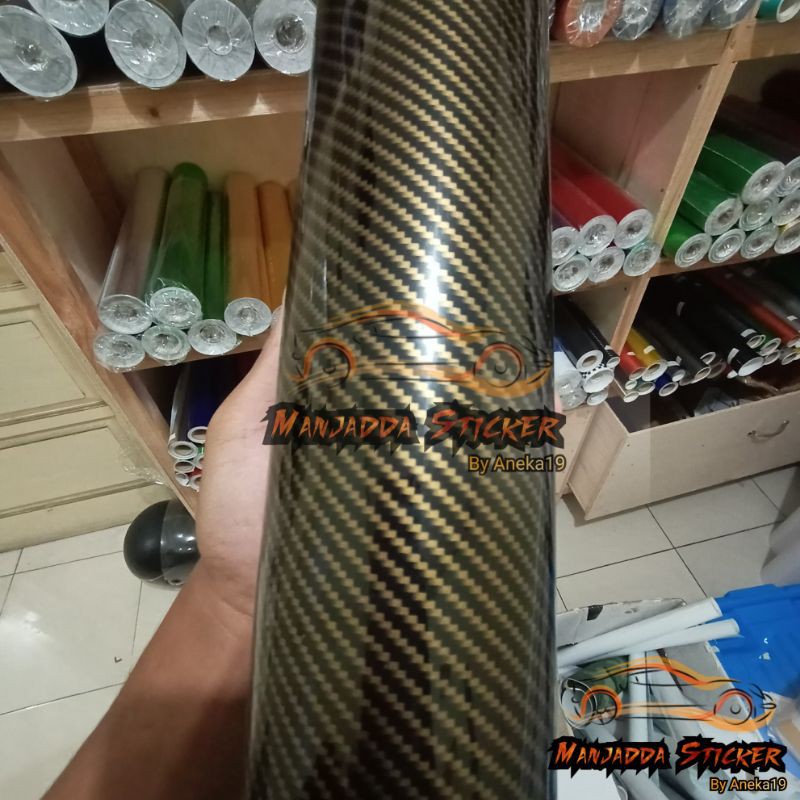 Stiker Skotlet motor Stiker Carbon Fiber 5D Stiker super glossy