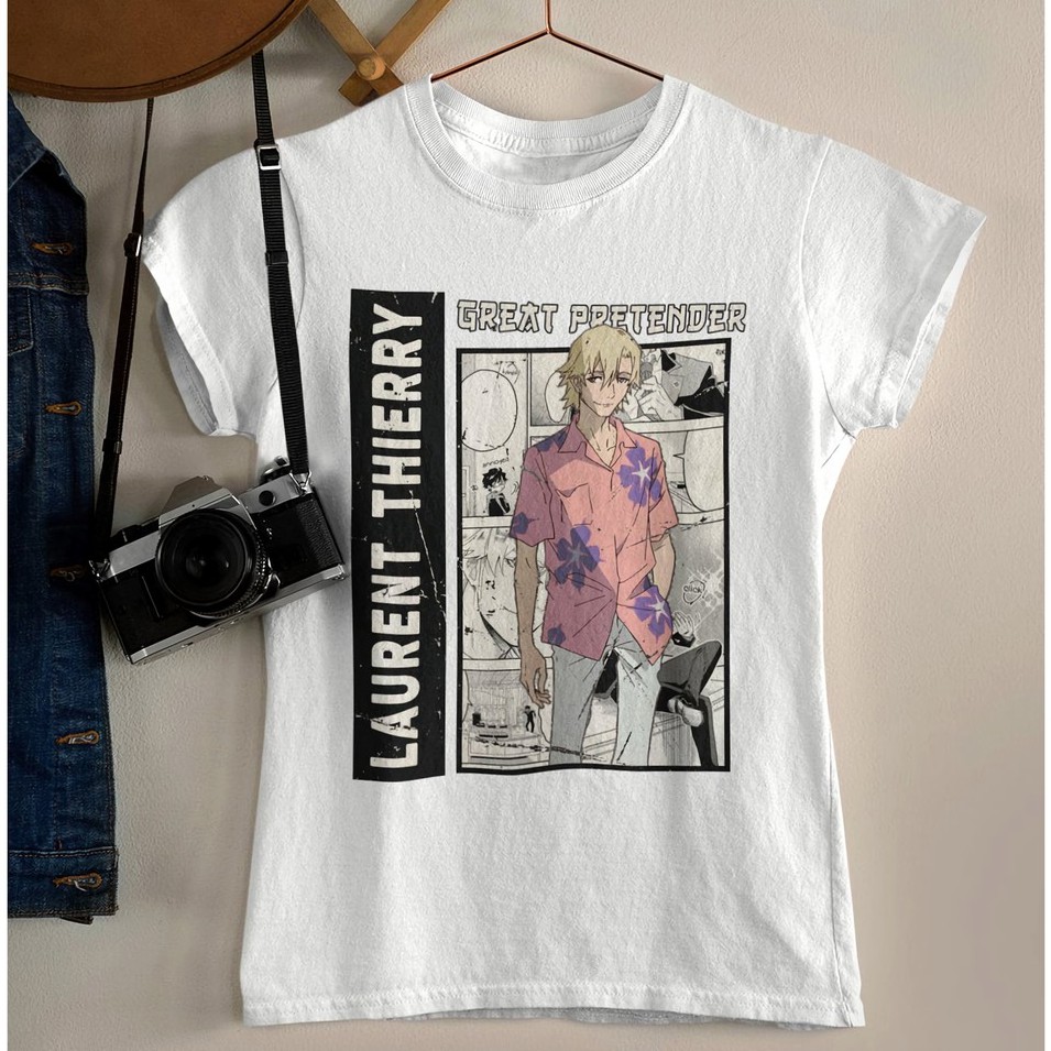 Tshirt Laurent Thierry The Great Pretender White Anime Premium Unisex