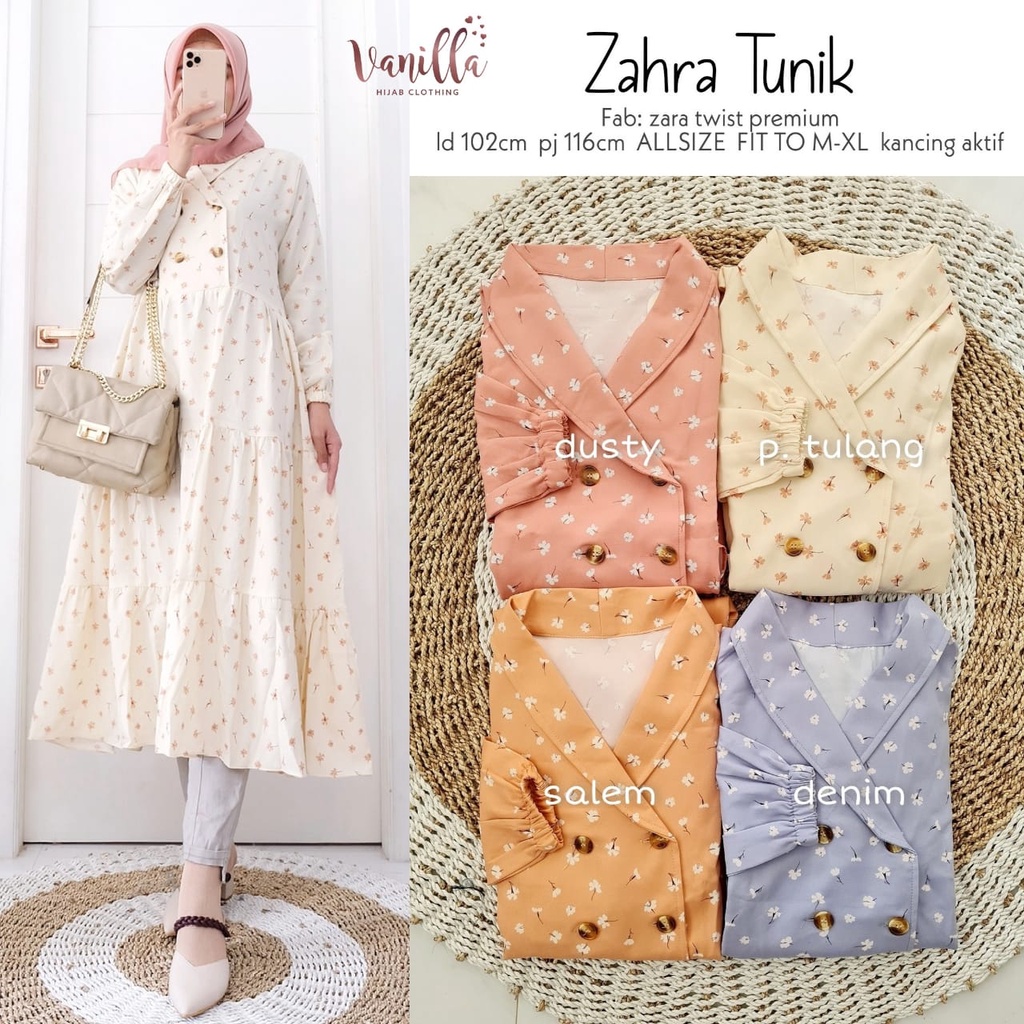 zahra tunik fashion wanita muslim