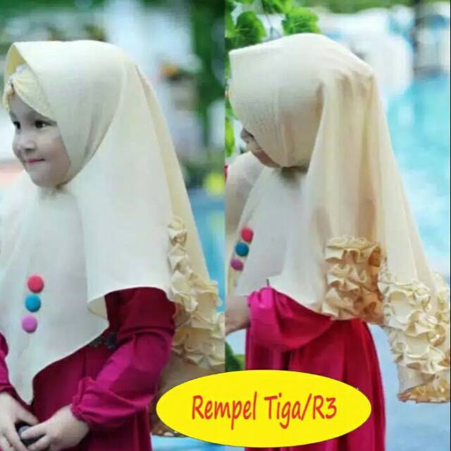 JILBAB ANAK MODEL REMPEL