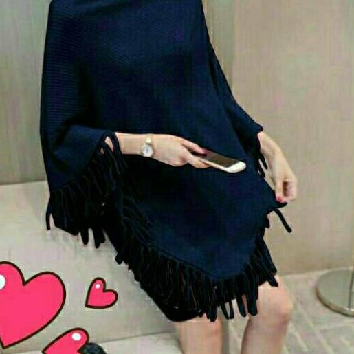 ℮ ATASAN RAJUT PONCHO ☑
