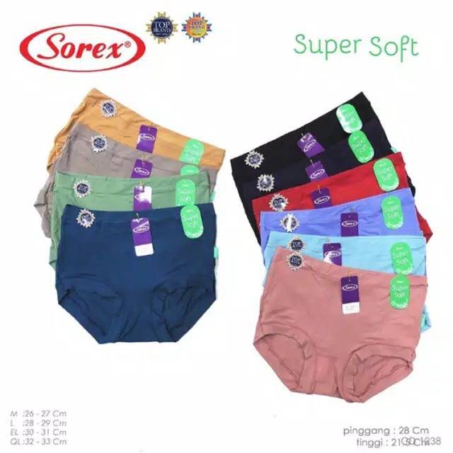 (BISA PILIH WARNA) Celana dalam SOREX 1238 SUPER SOFT. CD SOREX 1238
