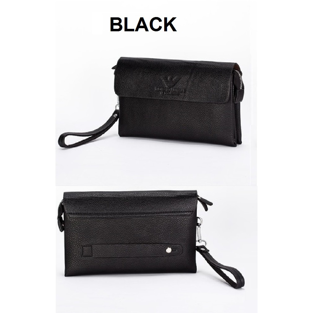 GA Long Wallet Clutch Dompet Panjang Pria Fashion PU Leather Wallet