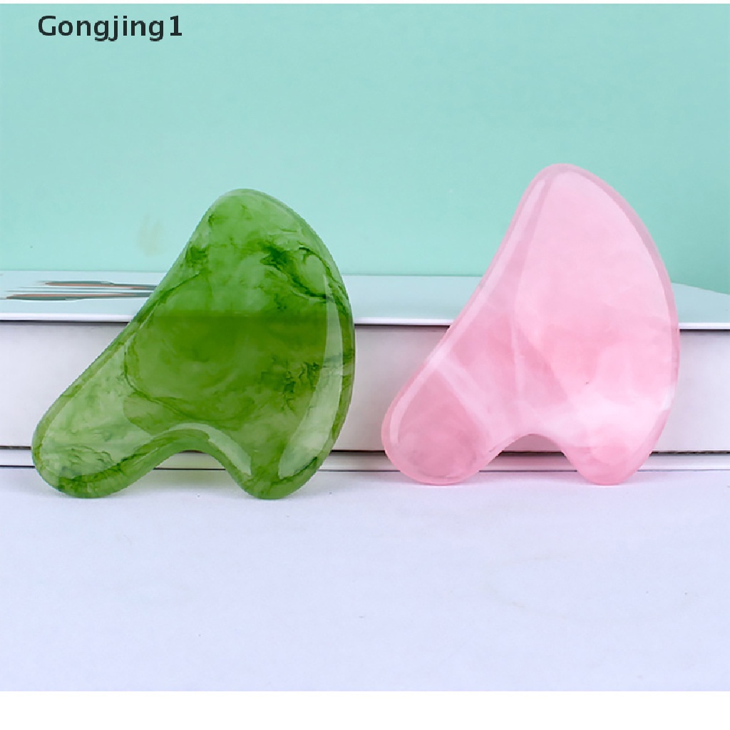 Gongjing1 Alat Pijat Gua Sha Bahan Resin Alami Untuk Wajah