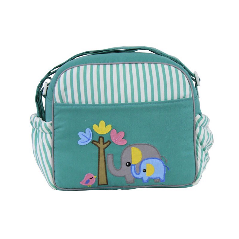 Omiland Tas Bayi Kecil-Medium Stripe Bordir Elephant Series OBT4225 4226 TAS MULTIFUNGSI PRAKTIS