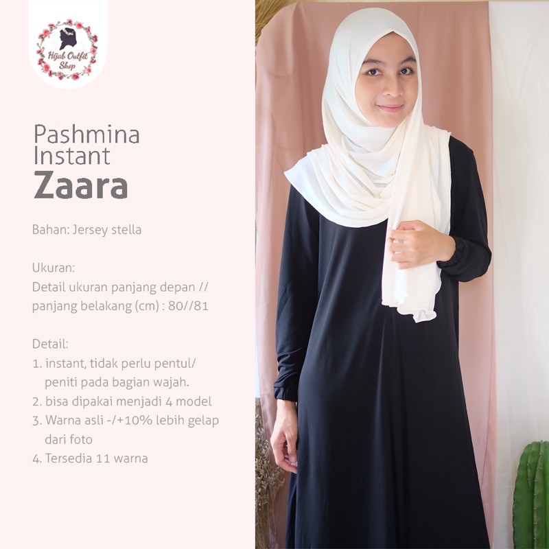 Pashmina Instant Zaara / pasmina instan / pastan