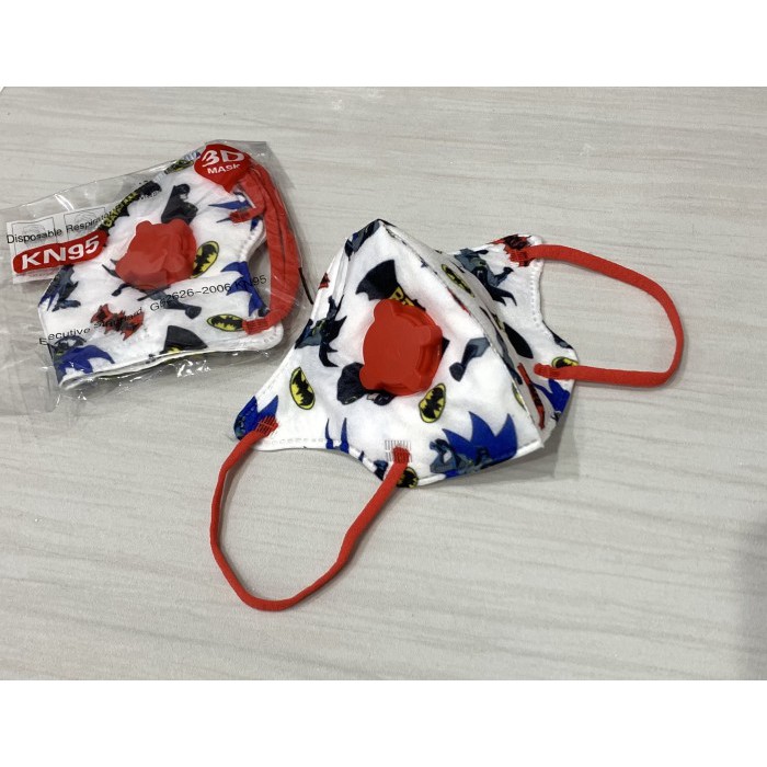 Dijual Masker Anak KN95 / Masker Anak N95 (Bisa Dicuci)/ Masker Anak Karakter - BATMAN Diskon