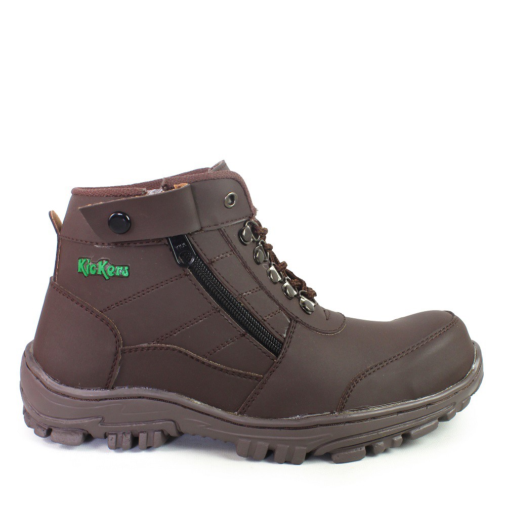 MS SHOP - TERMURAH - Boots Safety Cowok Kickers Morisey Coklat Sepatu Gunung Pria Bots Hiking Gaya
