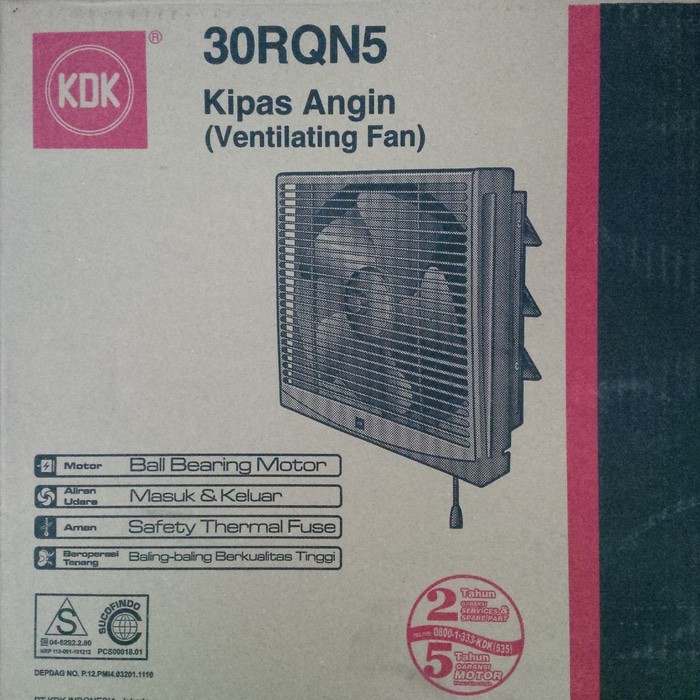 KDK Exhaust Fan WAll Kipas Dinding - Tembok 30RQN kdk