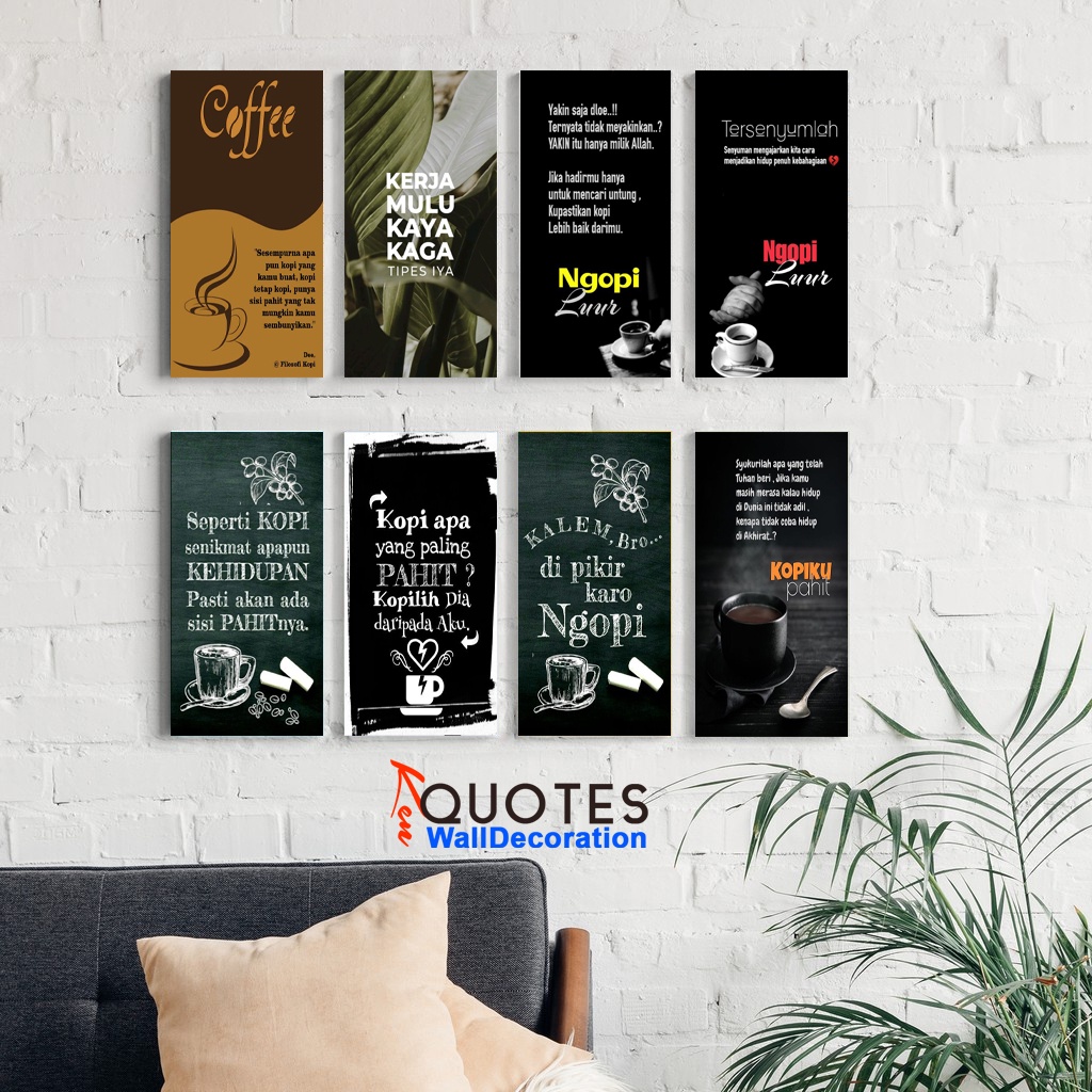 KenQuotes - MINI Hiasan Dinding Quotes Aesthetic Pajangan Rumah Wall Decor Motivasi Poster Kayu QV00