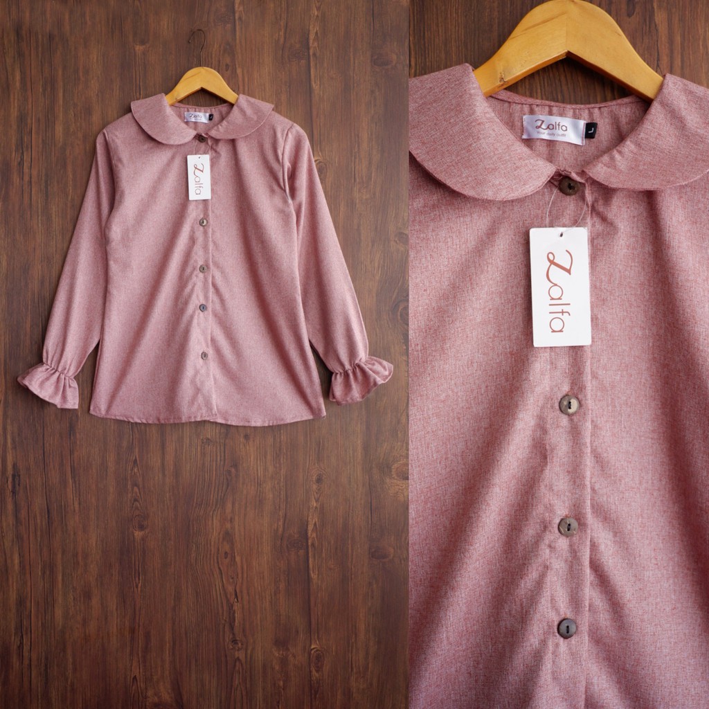 BLOUSE MEDINA by ZALFA OUTFIT / blouse wanita murah / blouse kekinian-Salmon