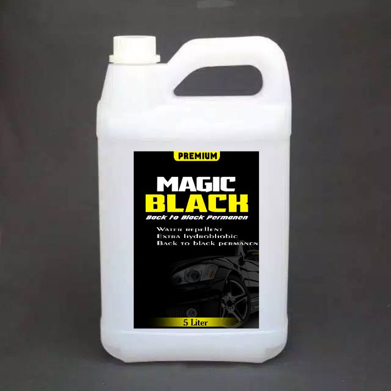 Grosir Magic Black Premium 5 liter [Penghitam motor/mobil, Trim Restorer, Dasboard,Body motor/mobil]