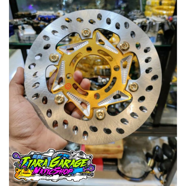 Piringan Disk Disc Cakram Brembo rotor Thailand Beat Scoopy Vario New lubang 4 3D Carve