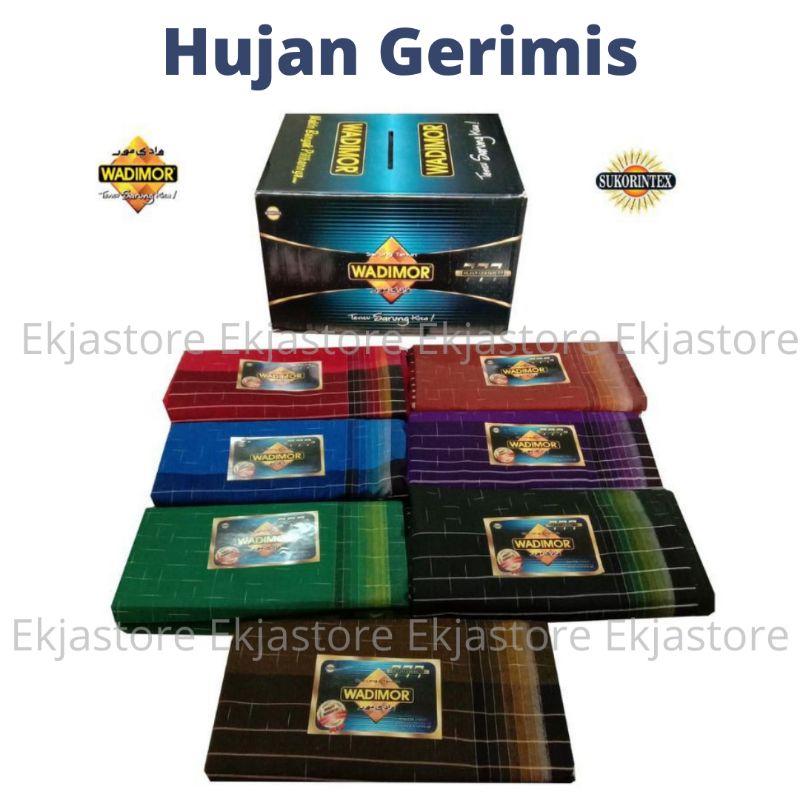 WADIMOR Sarung Tenun Pria Dewasa motif garis Hujan Gerimis  777 Grosir Ecer Ori original seragam NU 