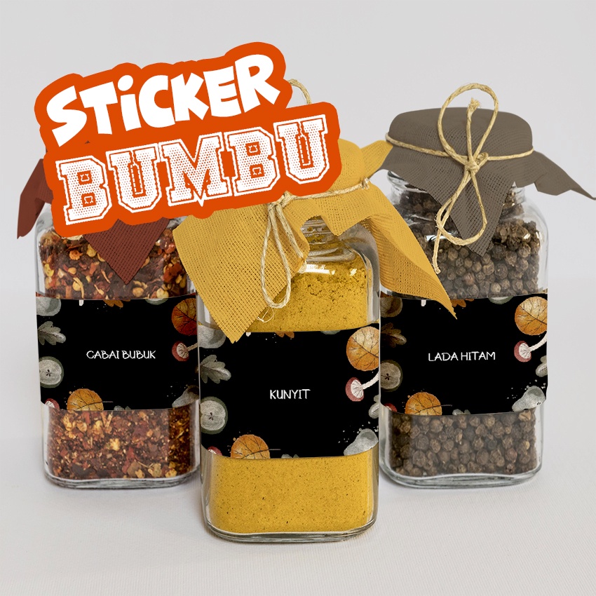 

Sticker bumbu dapur | stiker bumbu | stiker gula | sticker 061