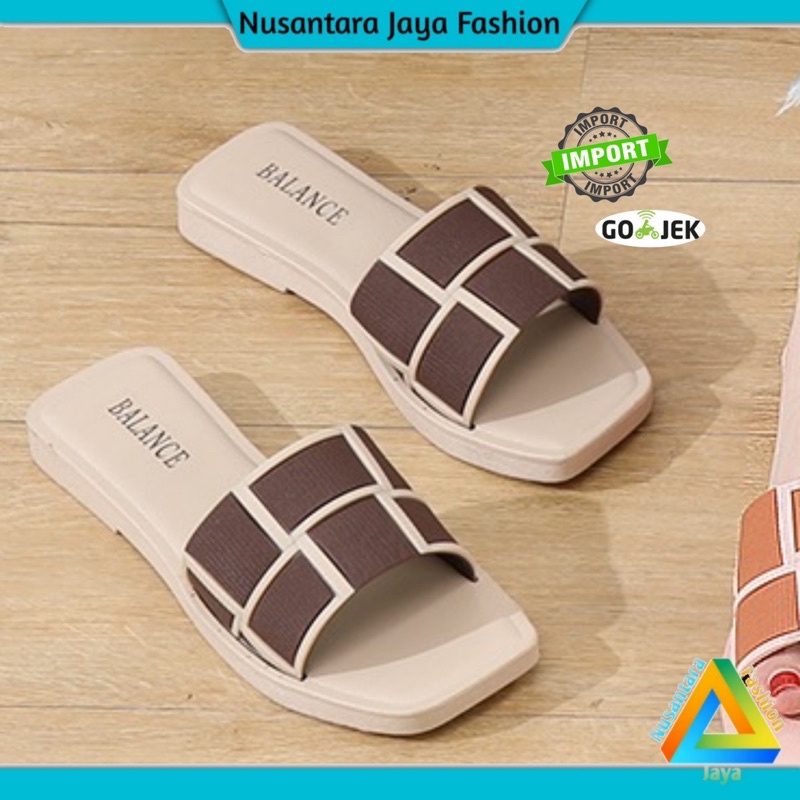 Sandal Jelly Wanita Slip On Terbaru Balance 268 X11