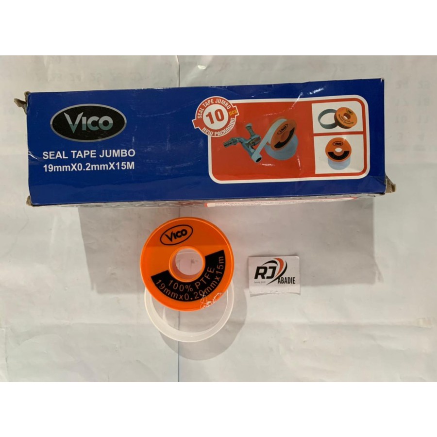 Seal Tape / Isolasi Kran Keran Air Jumbo Vico 19mm x 15m [10pc]