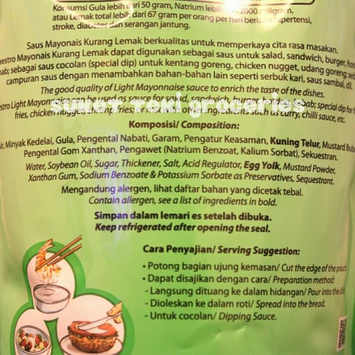 

Mayonaise Maestro 1kg Light Mayo Refill Pouch 1 kg Grosir Berkualitas