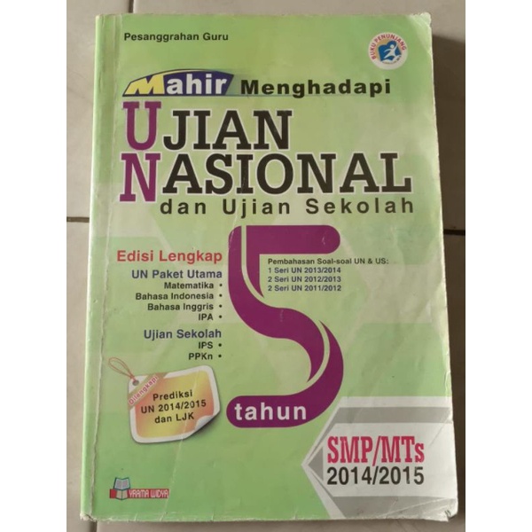 buku ujian nasional dan ujian sekolah Smp/Mts