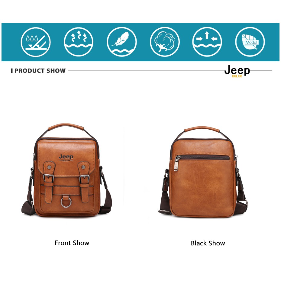 [KULIT PREMIUM] Tas Selempang Kulit Import Pria Tablet 9.7 Inch Business Casual Style Messenger Bag