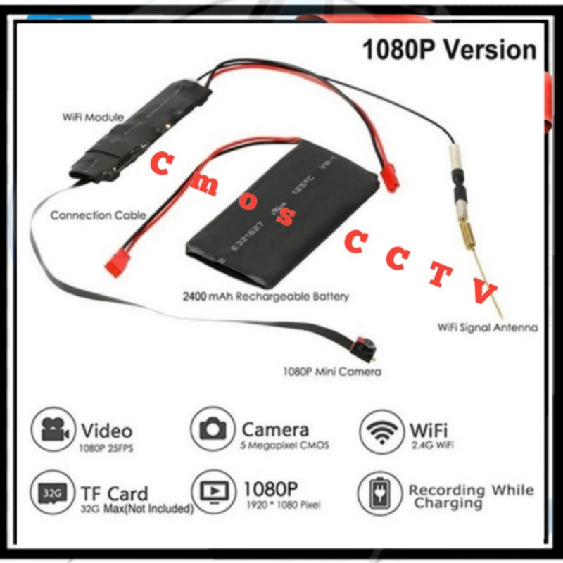 Wifi /Ip Hidden Spy Camera Module Wireless / Wifi 8MP