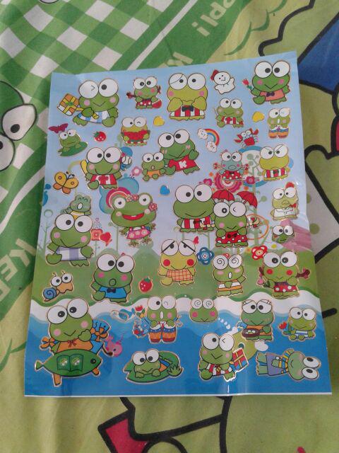 Keroshop Keroppi Stiker Laser Biru
