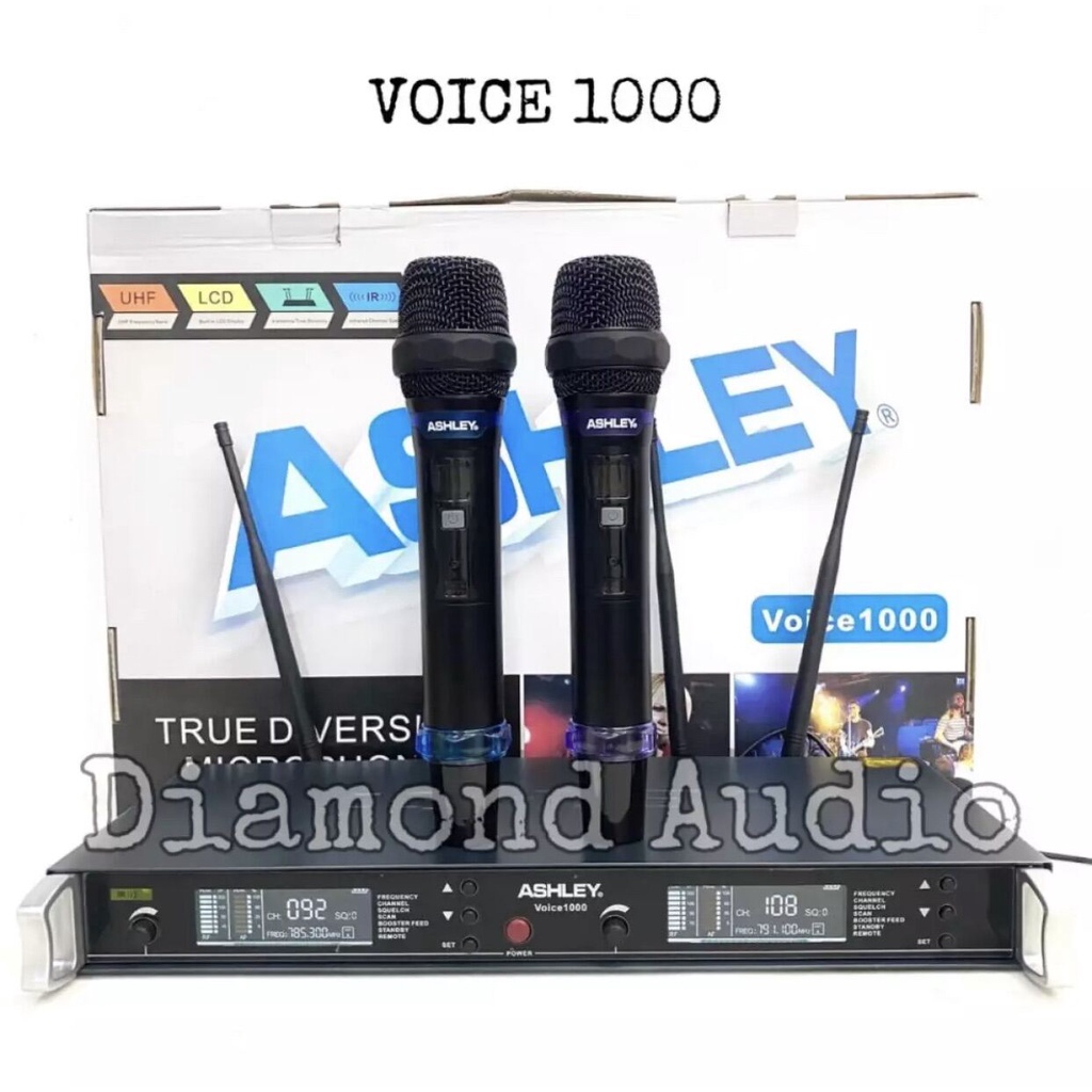 mic wireless ashley voice 1000 original handheld ASHLEY VOICE1000