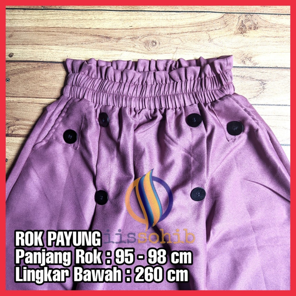 Rok Panjang Korean Style Rok Payung Wanita Muslimah All Size To XXL