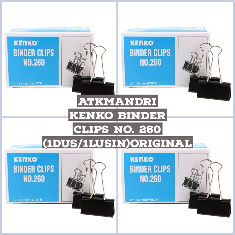 

KENKO BINDER CLIPS NO. 260 (1 DUS /1 LUSIN) ORIGINAL
