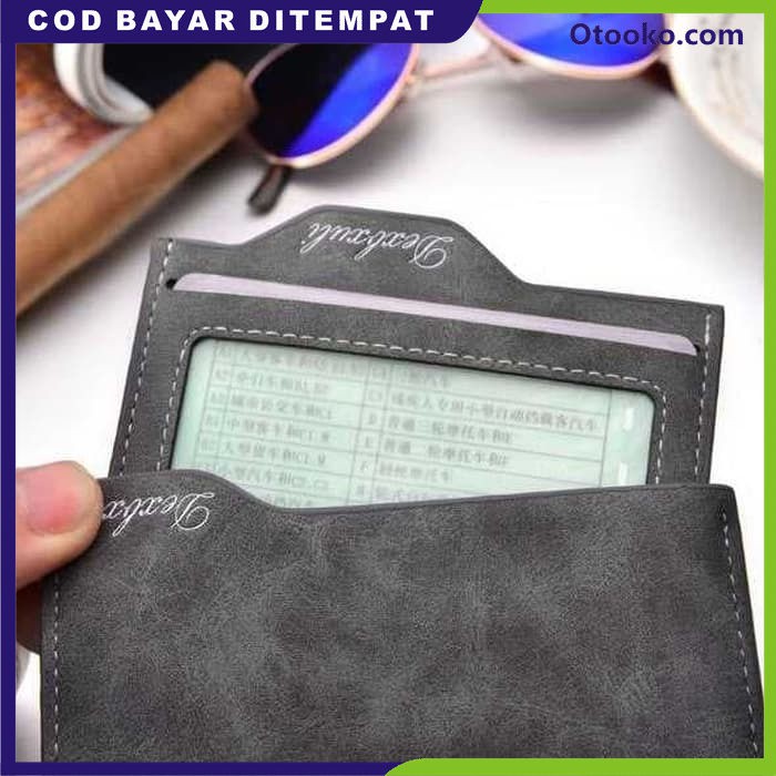 Dompet Kulit Pria Grey Abu2 Model Bogesi Premium Vintage Hadiah Kado