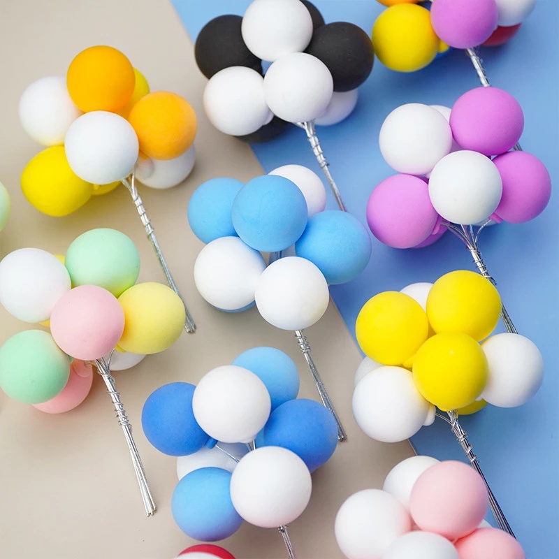 8pcs / Bunch Balon Kue Warna-Warni Untuk Dekorasi Pesta Pernikahan