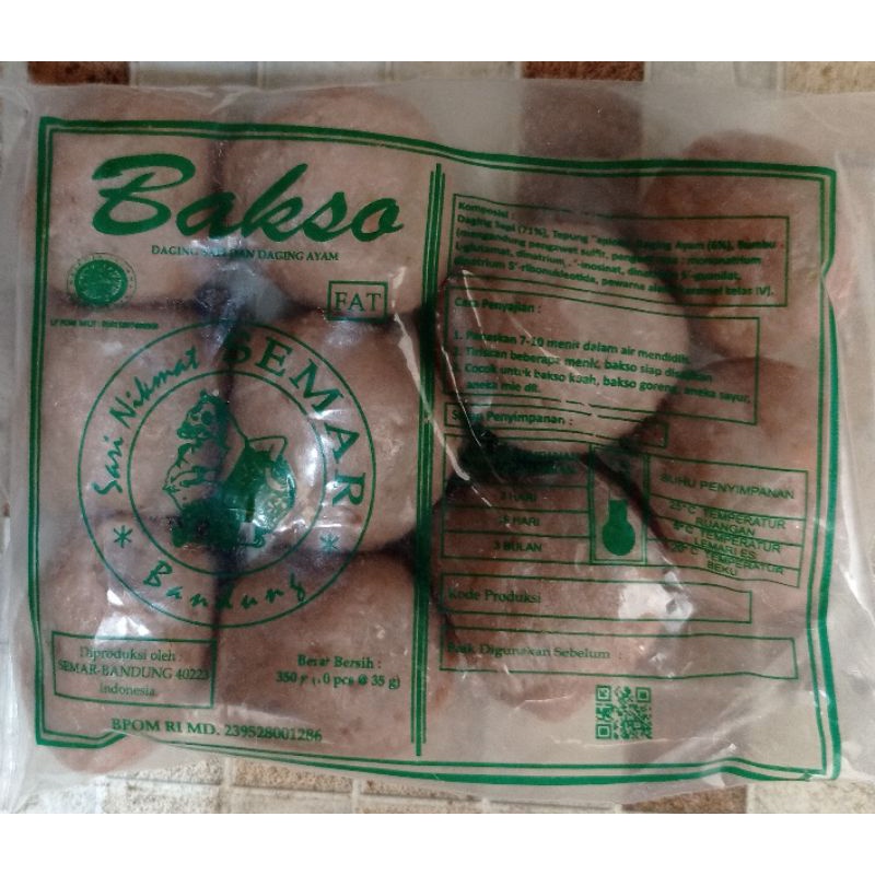 

BAKSO SPESIAL CAP SEMAR ISI 10 BUTIR 355 GRAM