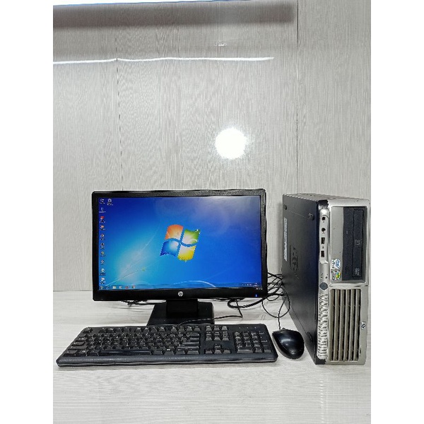 Paketan Pc Hp Compaq Dc7700 SFF Ram 2Gb Ddr2 Hdd 160Gb Lcd 20in wide