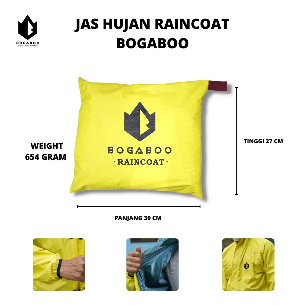 [ COD ] Jas Hujan Bogaboo Full Sealed - Raincoat - Jas Hujan Setelan -Mantel Hujan - Jas Hujan Ponco - Mantel - Hujan - Jas hujan kangguru