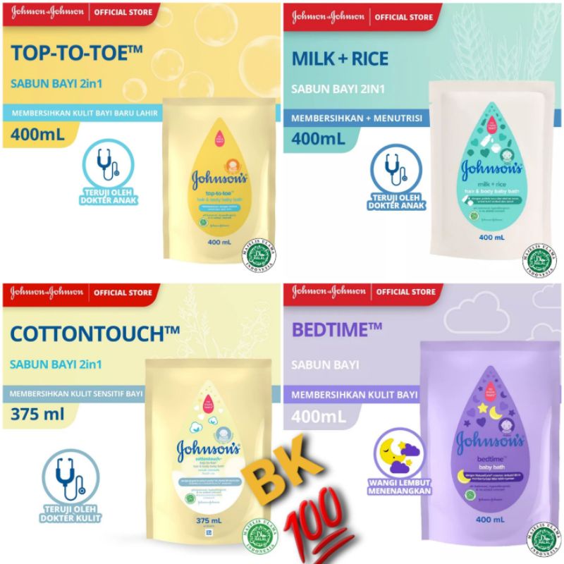 JOHNSONS BABY BATH REFIL / SABUN + SAMPO KEMASAN ISI ULANG LEBIH HEMAT