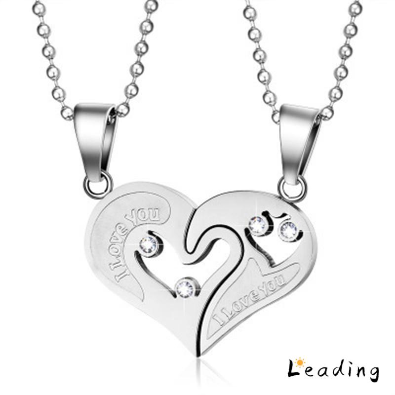 Love Magnet Kalung Couple Pelukan Choker Liontin Necklace Pasangan Cinta-Le