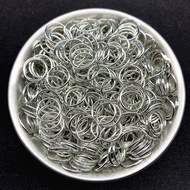 Cincin Konektor Split Ring Bahan Alloy Ukuran 4 / 5 / 6 / 8 / 10 / 12mm Untuk Membuat Perhiasan Diy