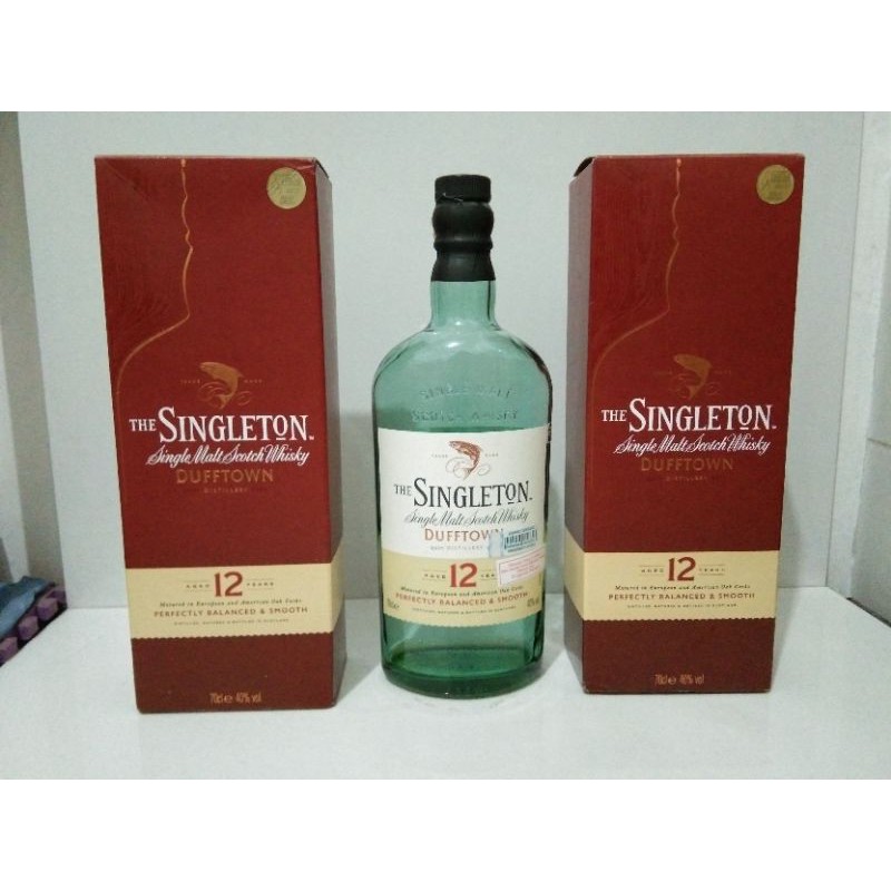 botol bekas minuman keras singleton duff plus box