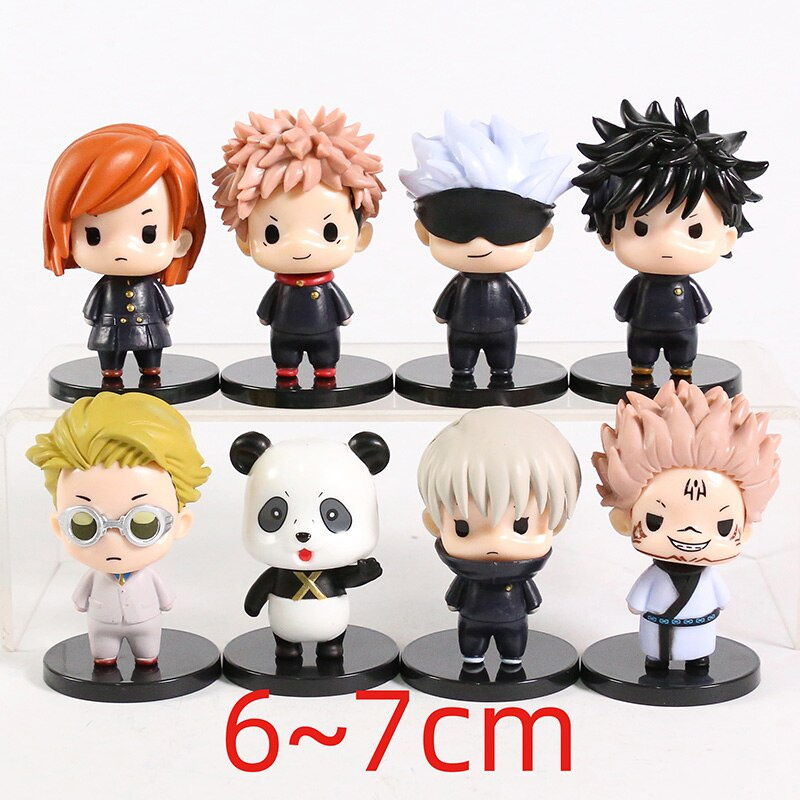 8pcs / Set Mainan Action Figure Jujutsu Kaisen Gojo Satoru Itadori Yuji Bahan Pvc Untuk Koleksi