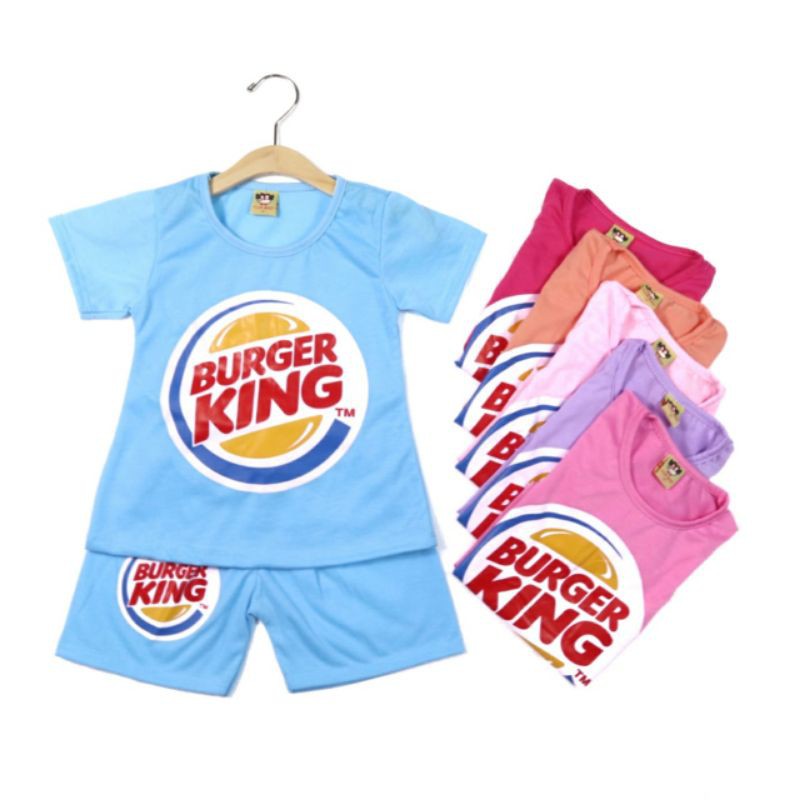 SETELAN SIKUNING PAKAIAN BAJU ANAK PEREMPUAN 2-6 TAHUN MOTIF BUNGER KING