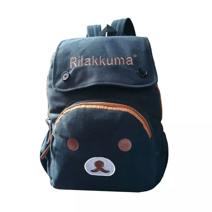 Tas sekolah anak tas ransel anak rilakuma fashion terbaru - hitam