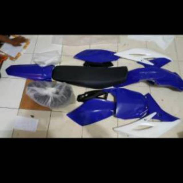 BODY SET YZ 250 F BIRU PUTIH FULL SET PLUS JOK DAN TANGKI