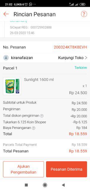 Sunlight 1600 Ml